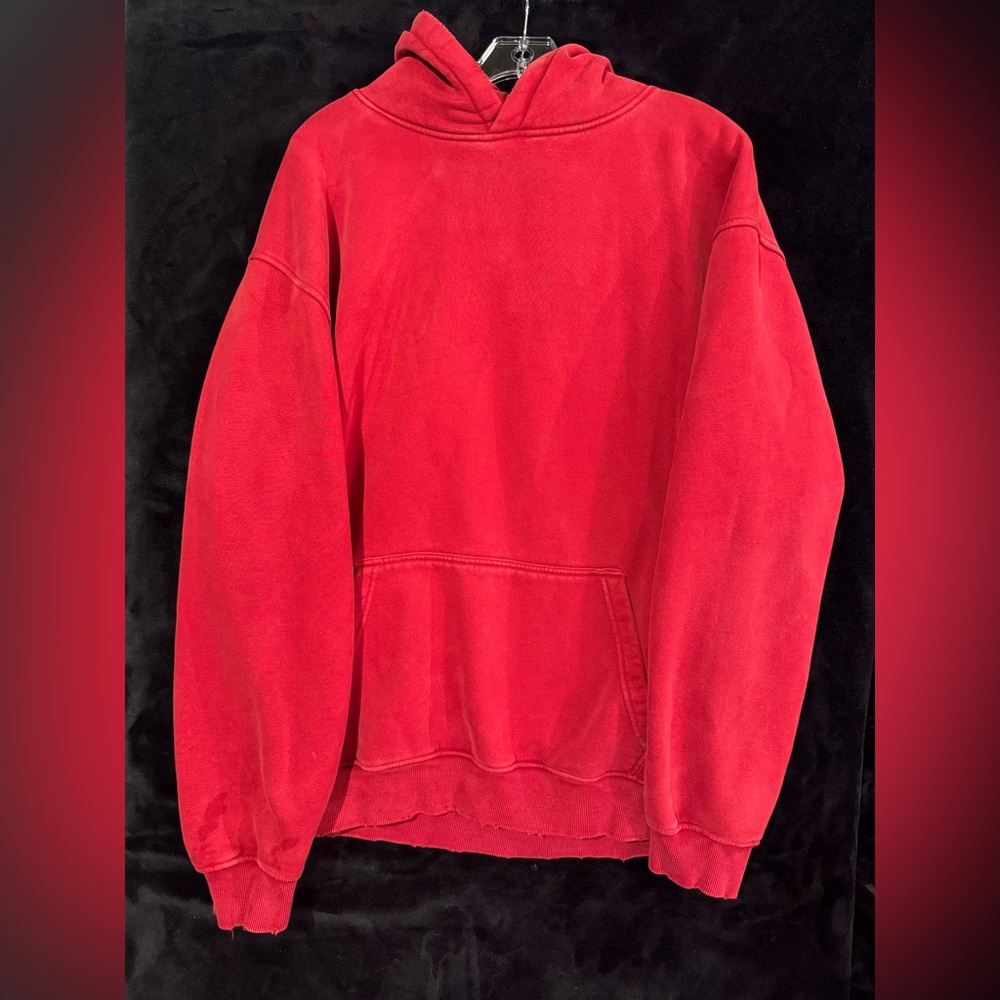 Red Acid Wash Hoodie